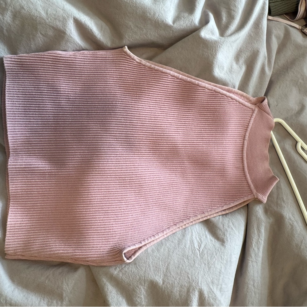 Aritzia Mauve Ribbed Tank Top - Picture 8 of 9